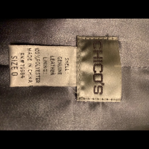 hip length grey leather jacket - Picture 5 of 5